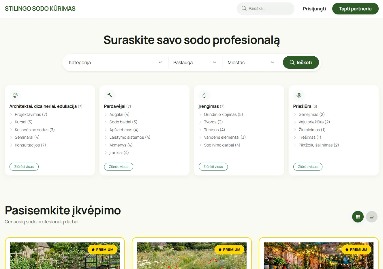 Stilingo sodo kūrimas